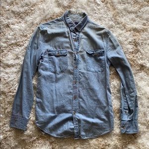 Slim Fit Soft Denim Button Up